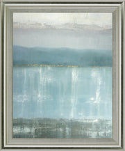 Misty Blue Reflections - 28" x 34" Framed Wall Art - Light Blue