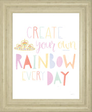 Lets Chase Rainbows III By Jenaya Jackson - Framed Print Wall Art - White