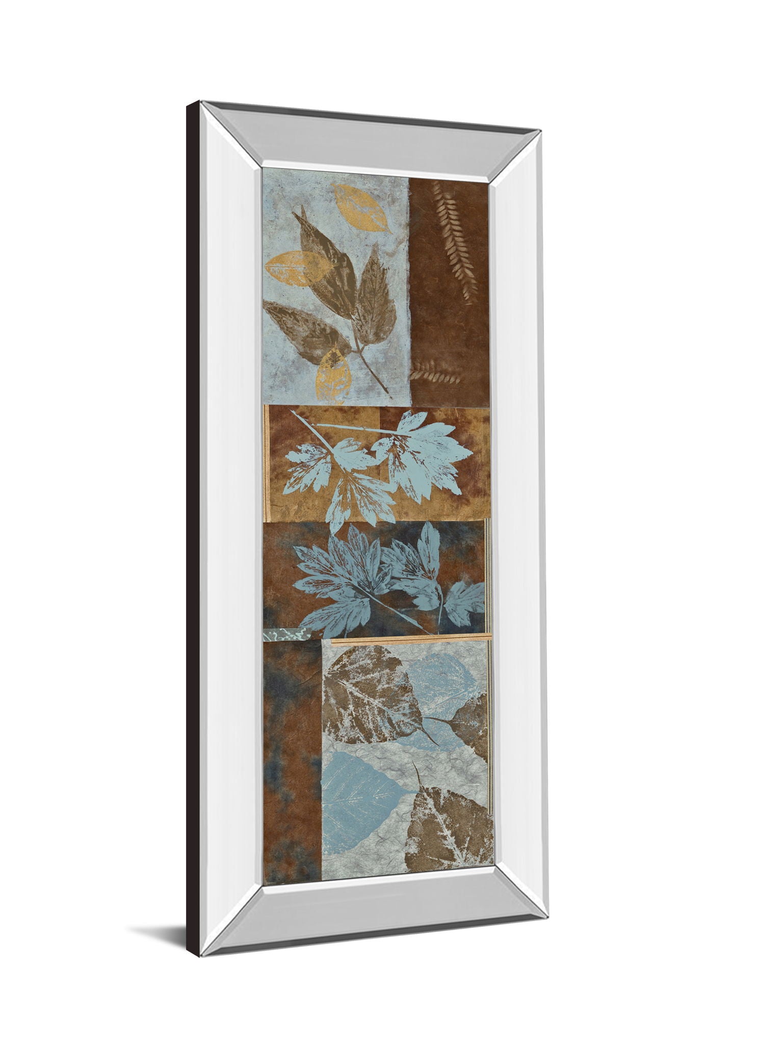 Fusion Panel Il By Jeni Lee - Mirror Framed Print Wall Art - Light Brown