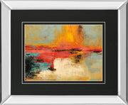Acertijo By Santos Villareal - Mirror Framed Print Wall Art - Orange