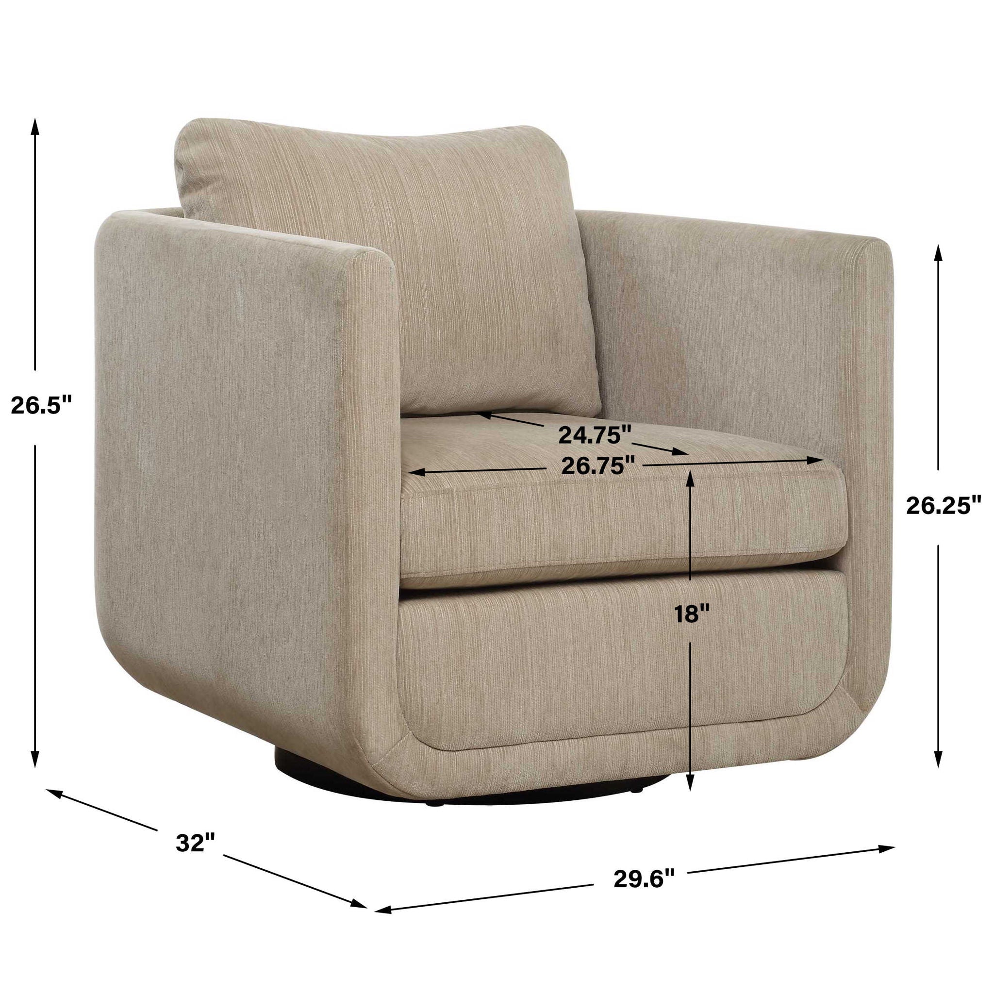 Abound - Swivel Chair - Porcelain