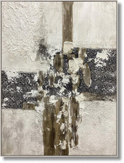 Urban Textures Fusion - 36" x 48" Framed Wall Art - Gray