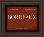 Bordeaux By Paola Viveiros - Framed Print Wall Art - Dark Red