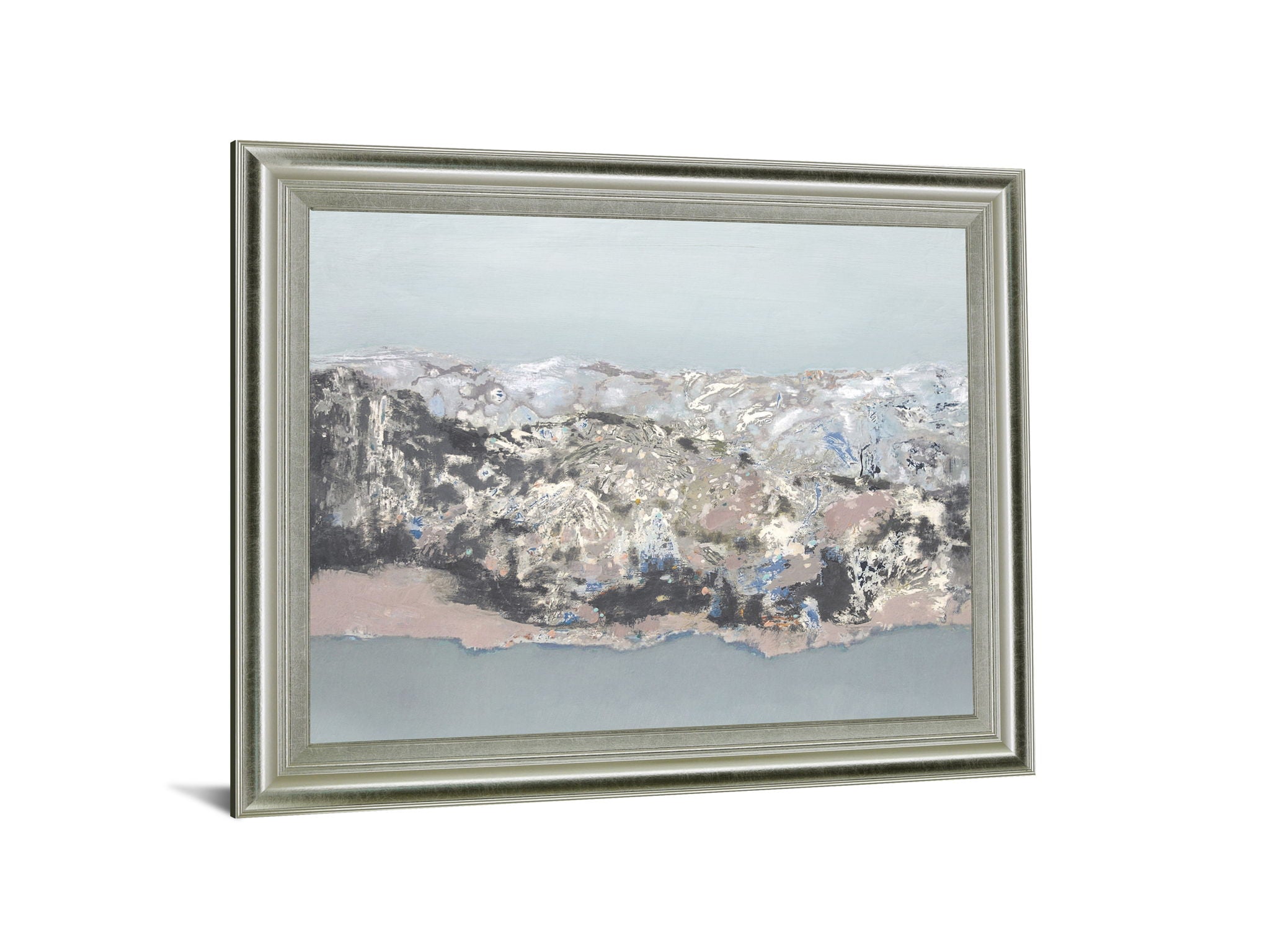 Frosted Divide - 28" x 34" Framed Wall Art - Gray