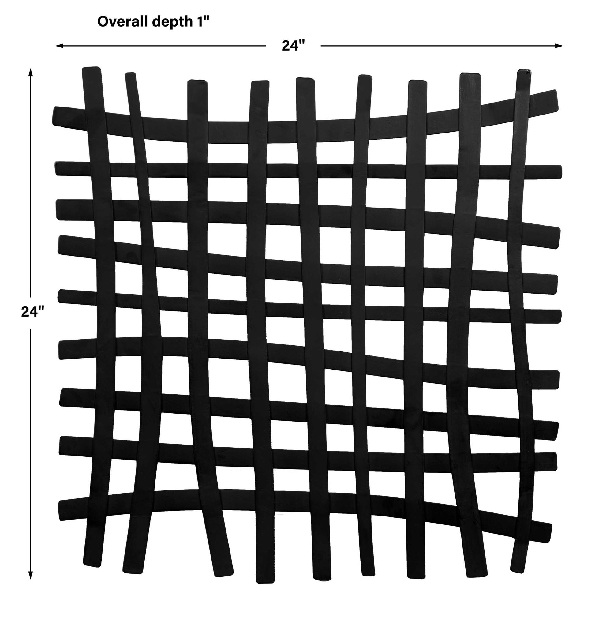 Gridlines - Iron Wall Decor - Black