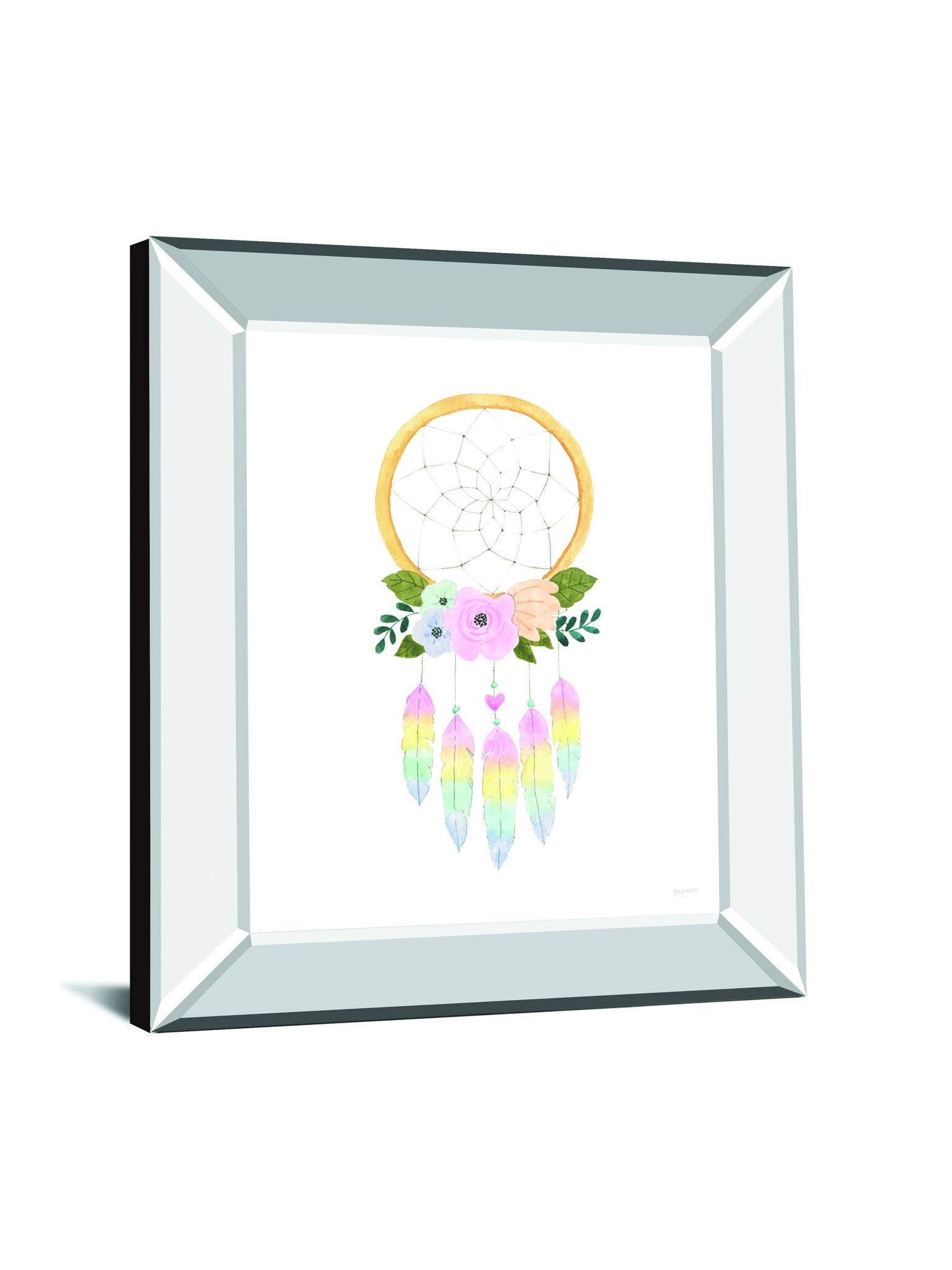Lets Chase Rainbows IX By Jenaya Jackson - Mirror Framed Print Wall Art - White