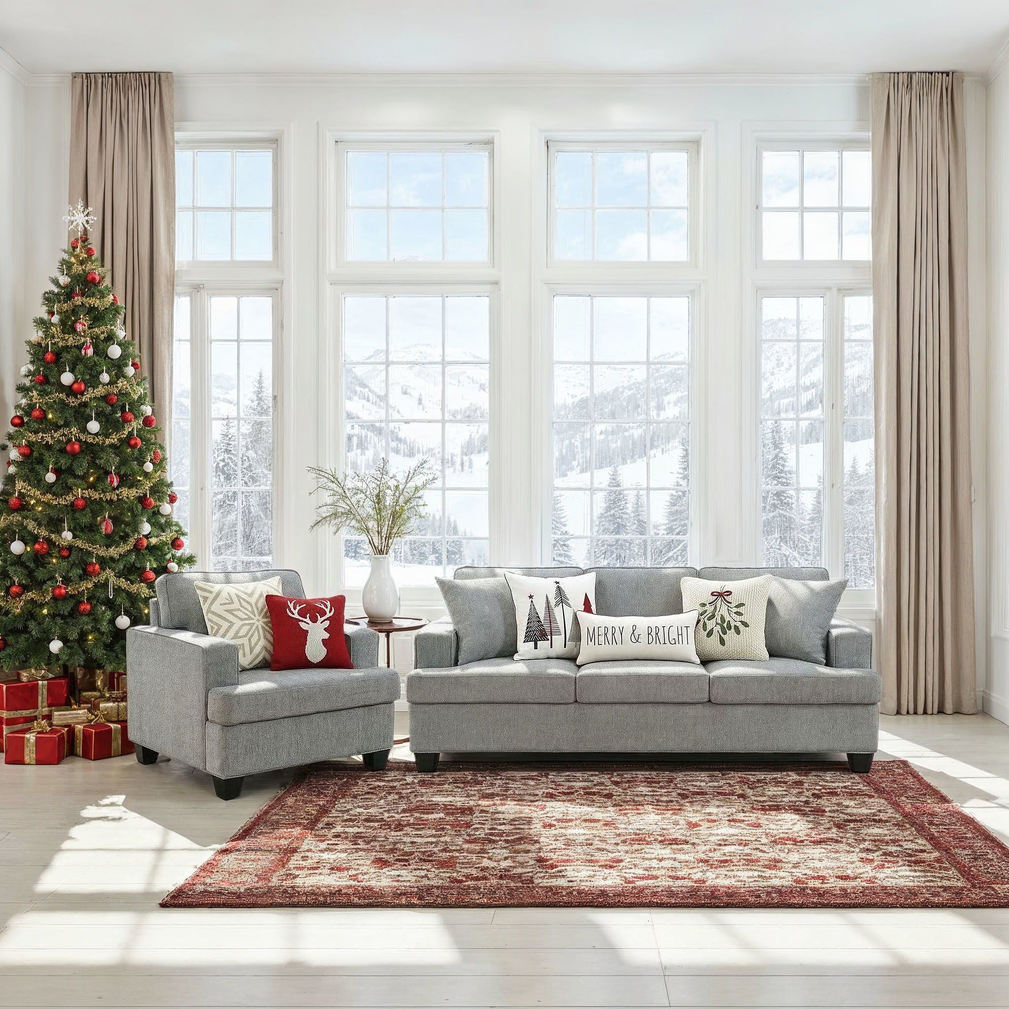 Baldwin - Sofa With 2 Pillows - Dalton Graphite