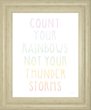 Lets Chase Rainbows VII By Jenaya Jackson - Framed Print Wall Art - White