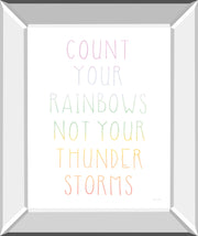 Lets Chase Rainbows VII By Jenaya Jackson - Mirror Framed Print Wall Art - White