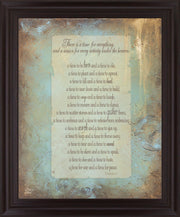 Golden Season Poem - 28" x 34" Framed Wall Art - Light Blue