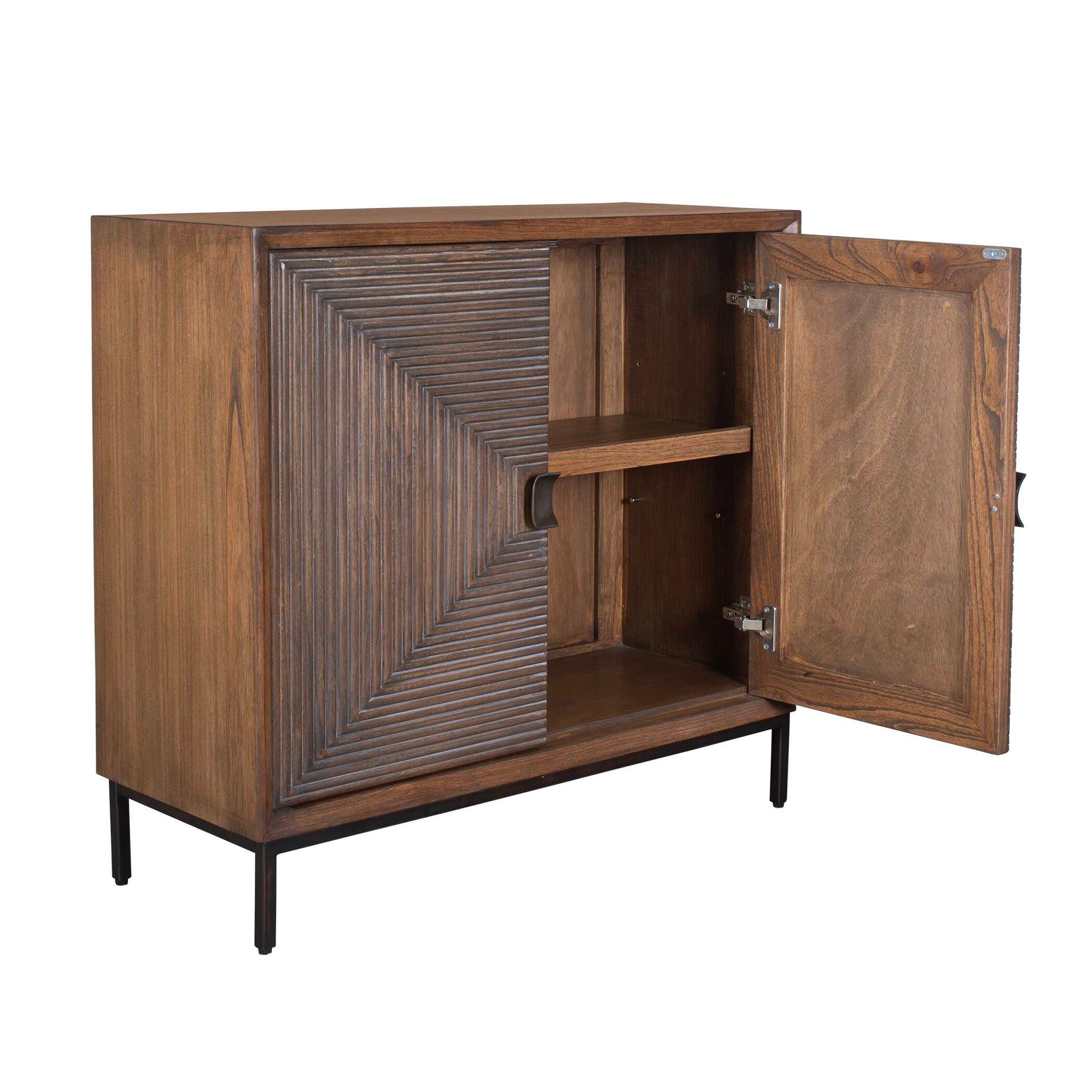 Bottom Line - 2 Door Wood Cabinet - Woodtone