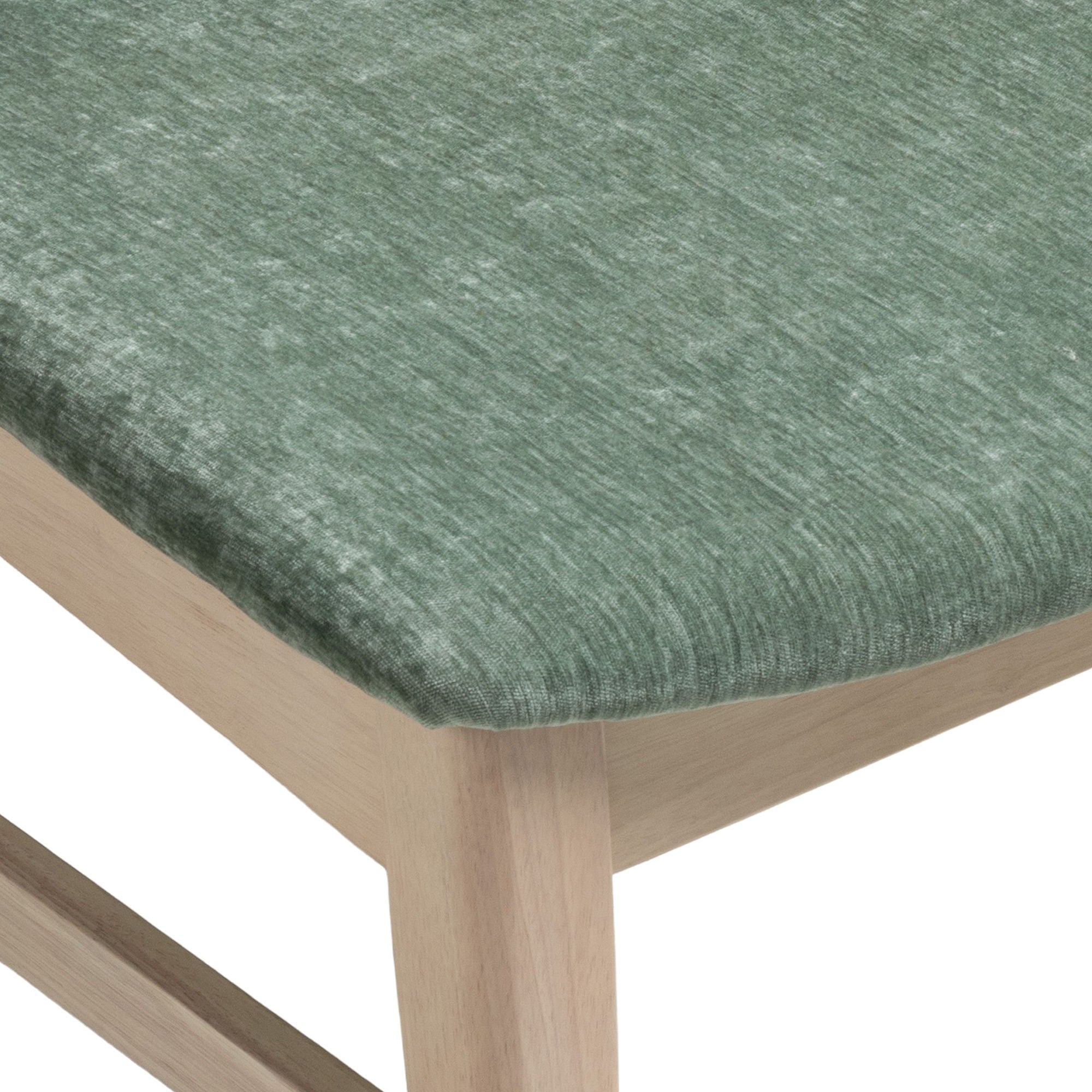 West End - Curved Panel Chair With Sage Green Seat