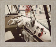 Retro Roadway Charm - 28" x 34" Framed Wall Art - Beige