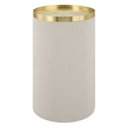 Circuit - Brass & White Accent Table - White
