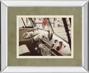 Cool Cats By Gail Peck - Mirror Framed Print Wall Art - Light Brown
