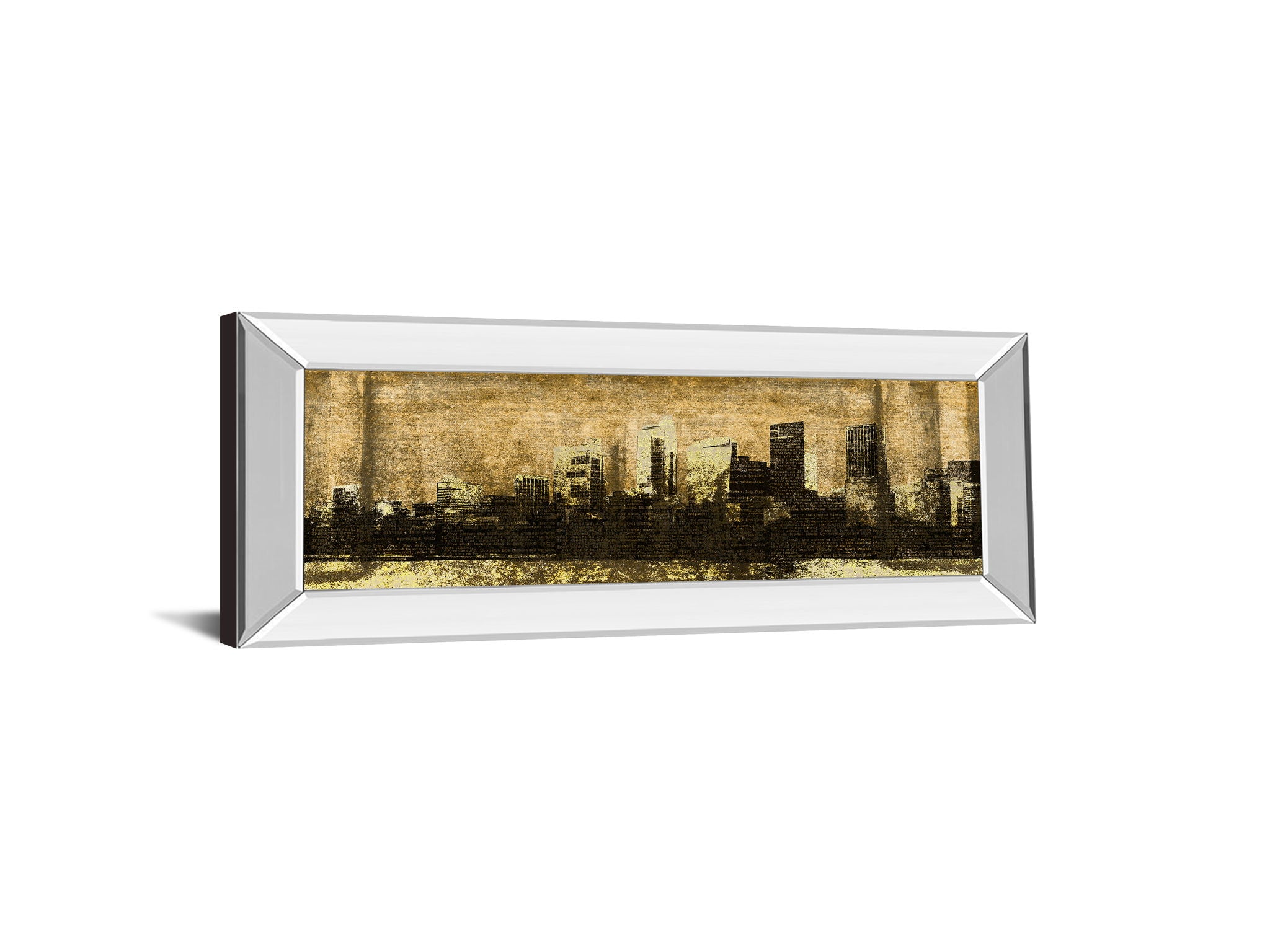 Defined City I By Sd Graphic Studio - Mirror Framed Print Wall Art - Beige