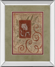 Florescence I By Jane Carroll - Mirror Framed Print Wall Art - Beige