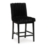 Mervannie - Upholstered Barstool (Set of 2) - Black