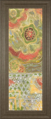 Moroccan Whimsy I By Karen Deans - Framed Print Wall Art - Green