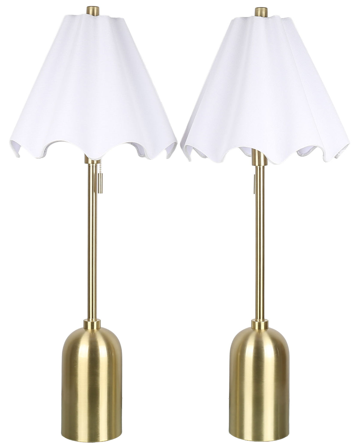 Petal Poise - 33 X 13 - Metal Buffet Lamp (Set of 2) - Soft Gold