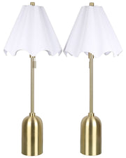 Petal Poise - 33 X 13 - Metal Buffet Lamp (Set of 2) - Soft Gold