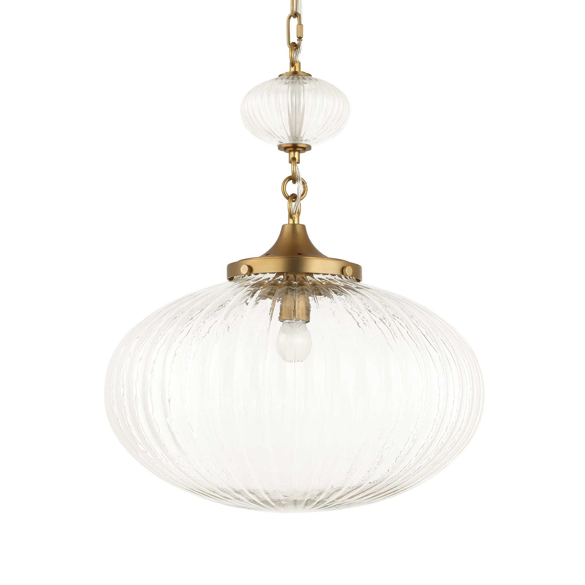 Bellaire - 1 Light Glass Shade Pendant - Gold