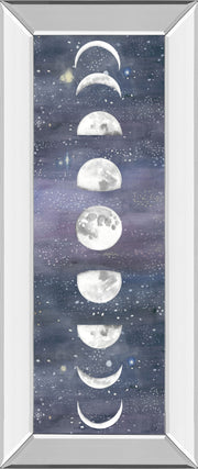 Moon Chart Il By Naomi Mccavitt - Mirror Framed Print Wall Art - Dark Gray
