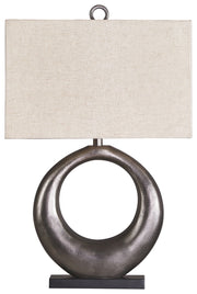 Saria - Metal Table Lamp  - Antique Silver Finish