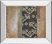 Maze Il By Susan Osbourne Mirror Framed Print Wall Art - Beige