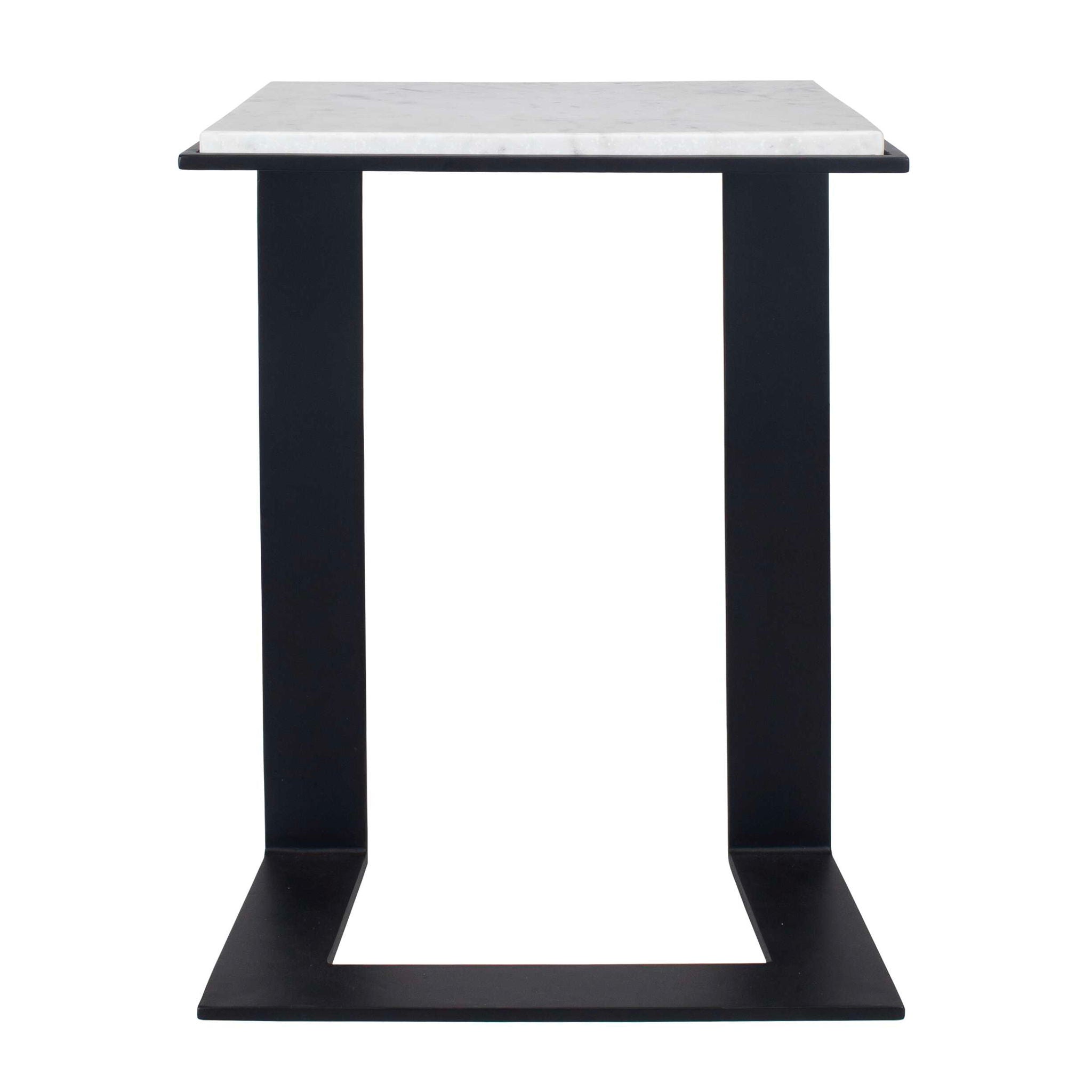 Kenora - Marble Accent Table - White