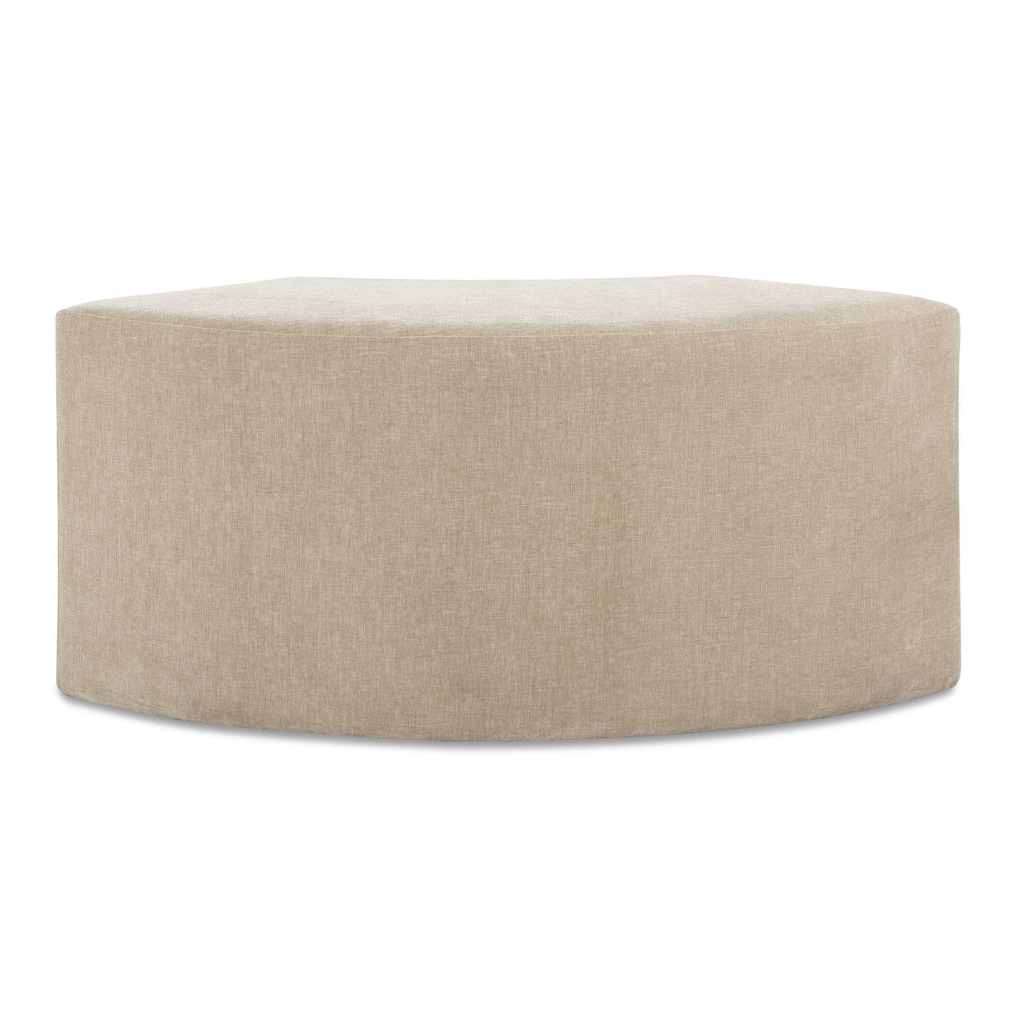 Khai - Rounded Plush Dining Bench - Brown