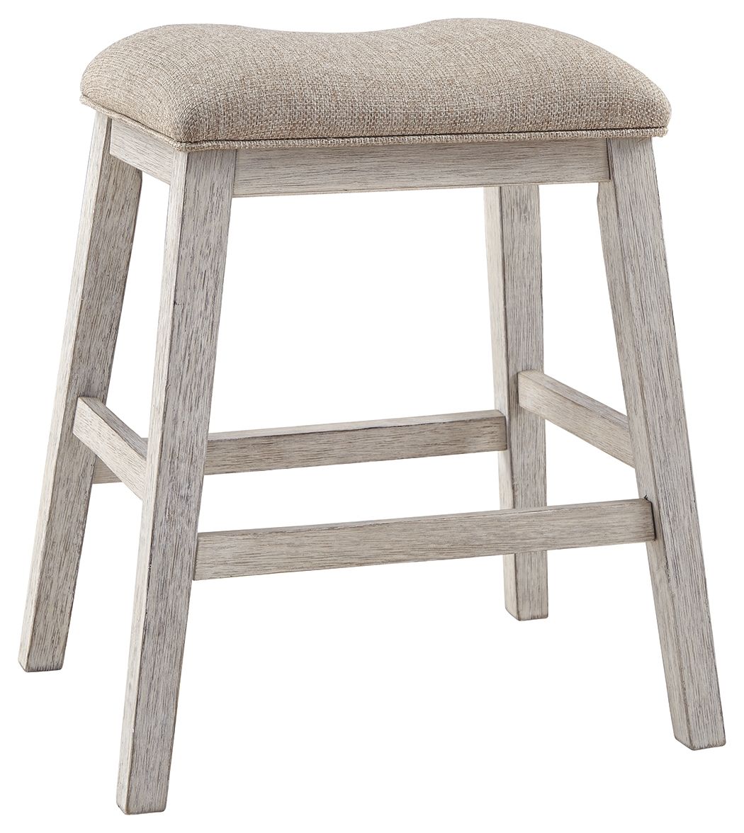 Skempton - Upholstered Stool (Set of 2) - White