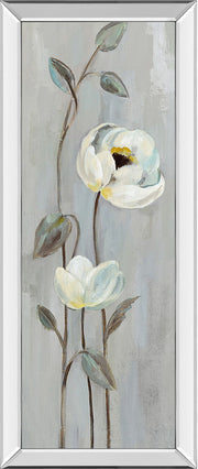 Neutral Branches I On Gray By Silvia Vassileva - Mirrored Frame Wall Art - Light Gray
