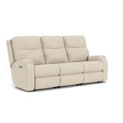 Penn - Transitional Fabric Power Reclining Sofa With Power Headrests & Lumbar