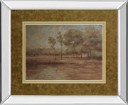 Woodland Solitude By Veronica Faust - Mirror Framed Print Wall Art - Light Brown