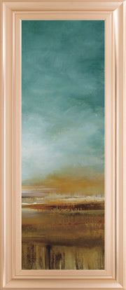 New Horizons III By Tesla - Framed Print Wall Art - Blue