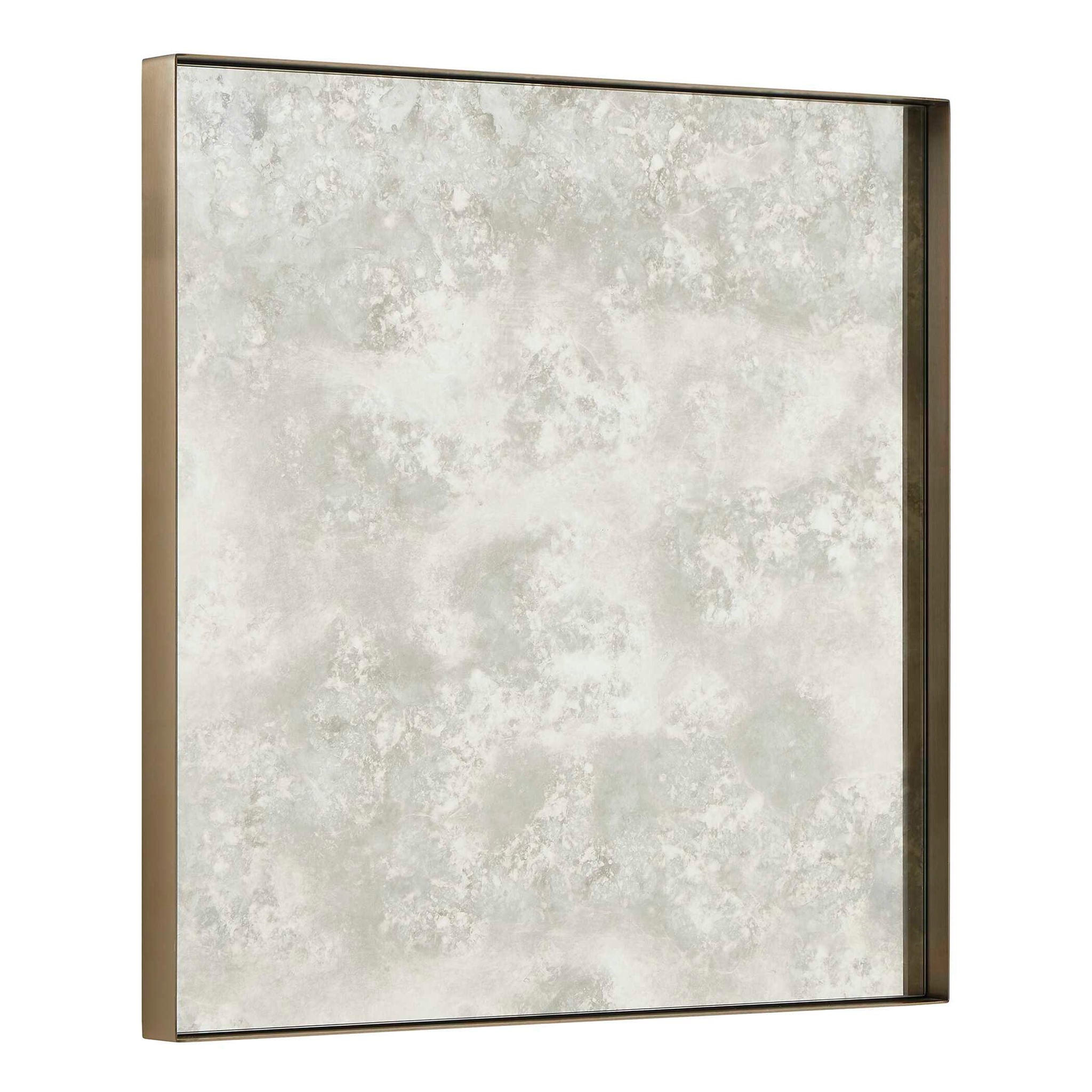 Fredric - Square Antique Mirror - Brass