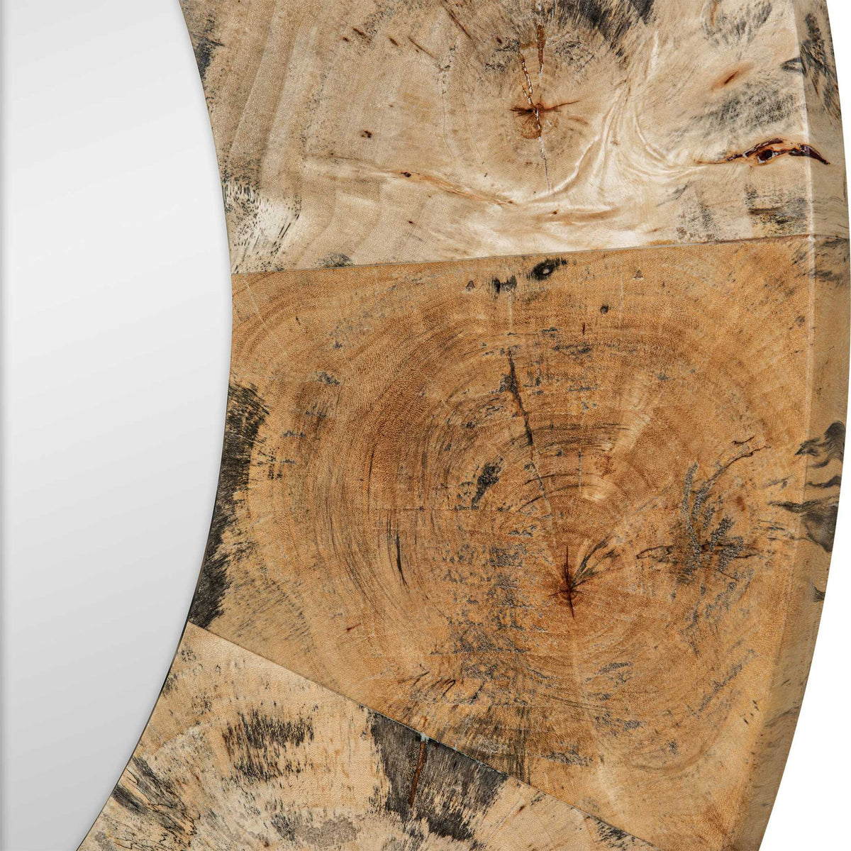Hiram - Round Wood Mirror - Woodtone