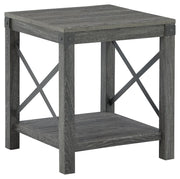 Freedan - Square End Table - Grayish Brown