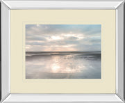 Silver Sands By Assaf Frank - Mirror Framed Print Wall Art - Beige