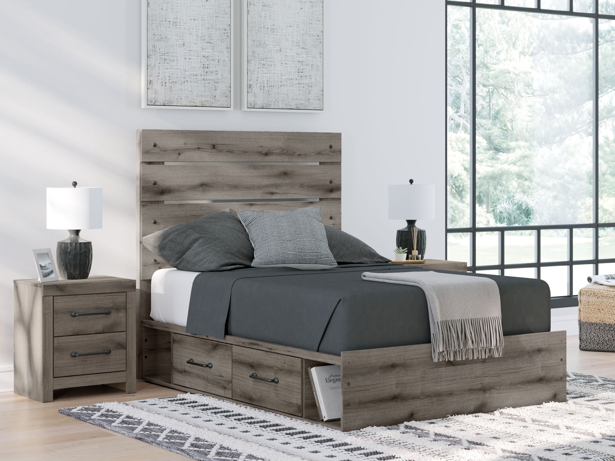 Graystorm - Panel Storage Bed