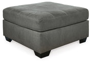 Pitkin - Oversized Accent Ottoman - Slate