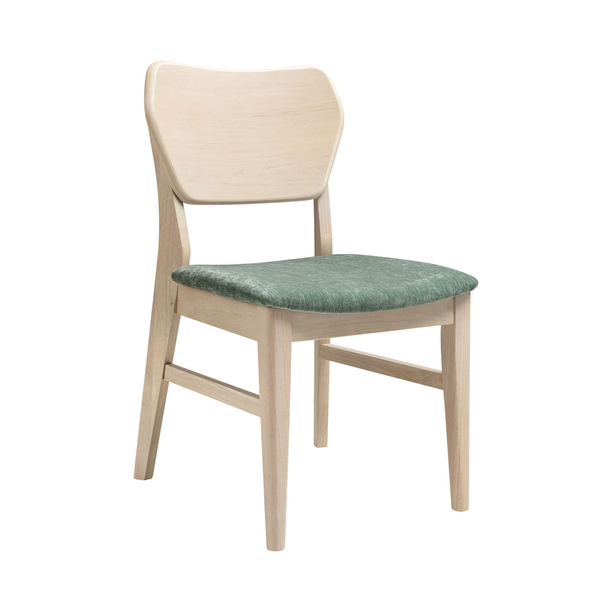 West End - Curved Panel Chair With Sage Green Seat
