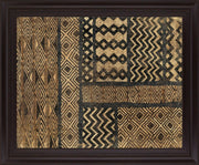 Geometric Fusion - 28" x 34" Framed Wall Art - Light Brown
