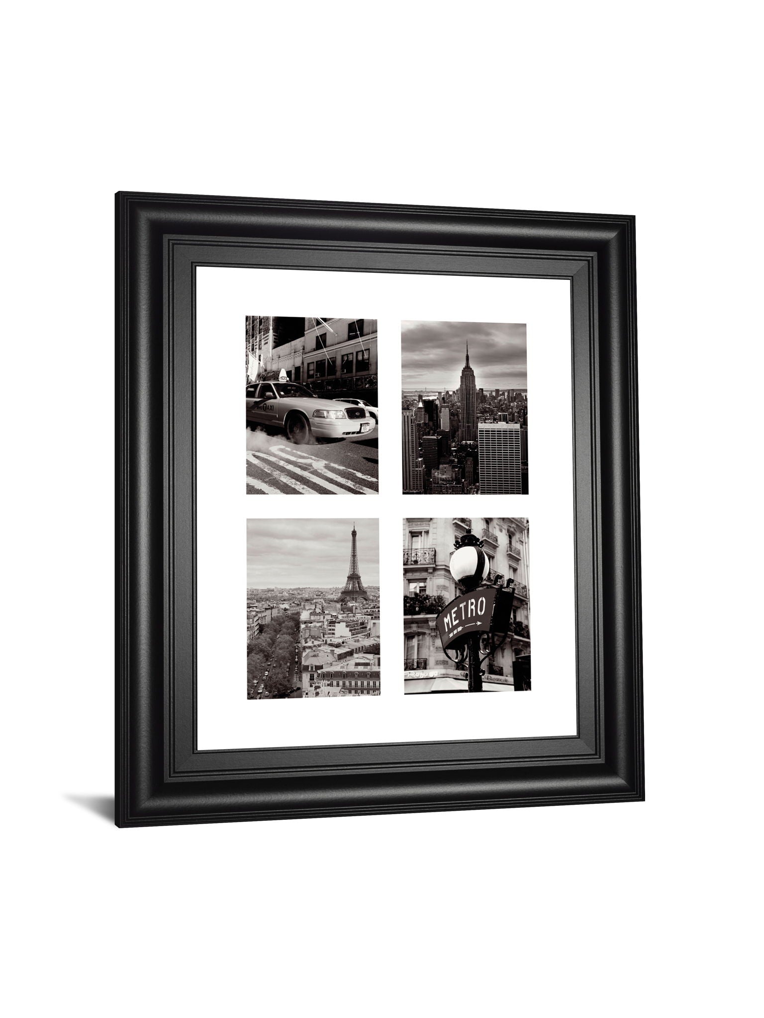 City Composite By Joseph Eta - Framed Print Wall Art - Dark Gray