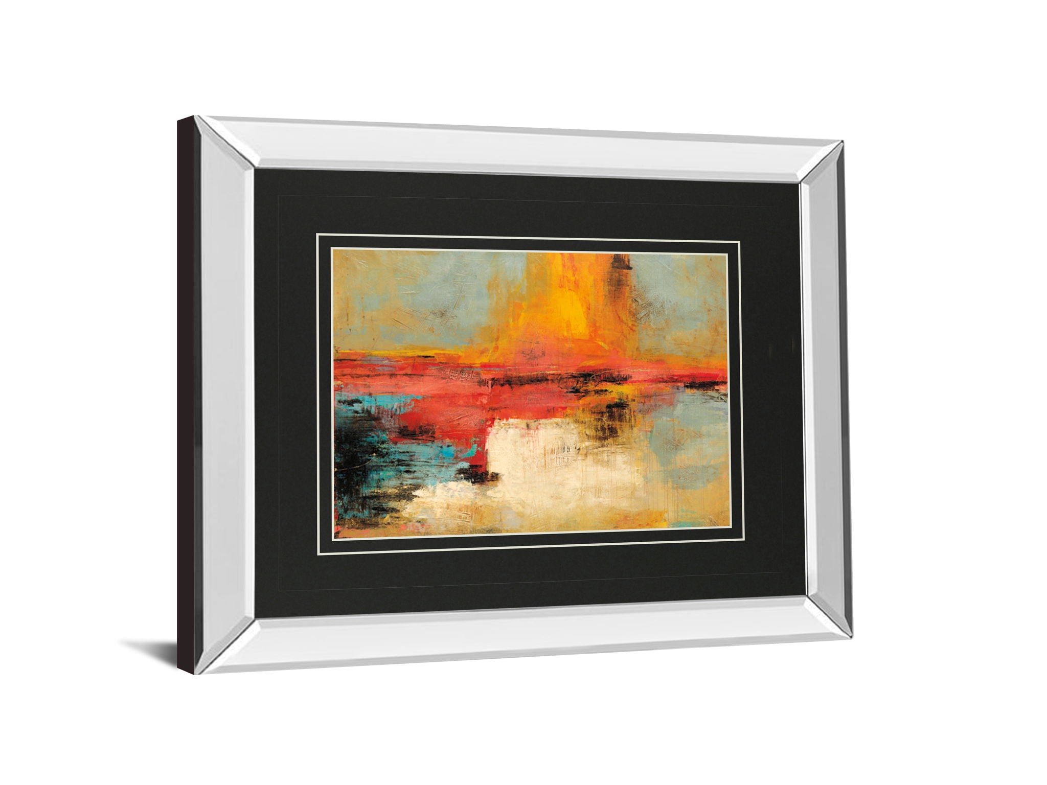 Acertijo By Santos Villareal - Mirror Framed Print Wall Art - Orange
