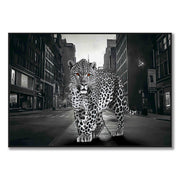 Noir Stroll - 28" x 40" Framed Wall Art - Black
