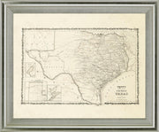 Aged Cartographer - 28" x 34" Framed Wall Art - Beige