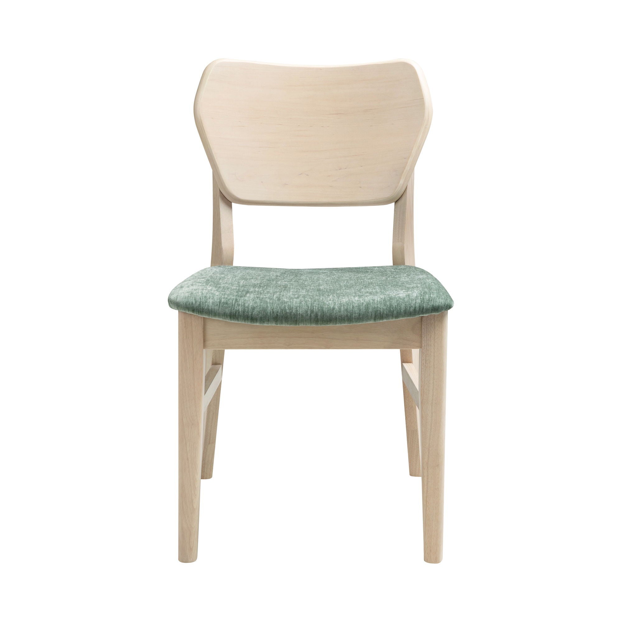 West End - Curved Panel Chair With Sage Green Seat
