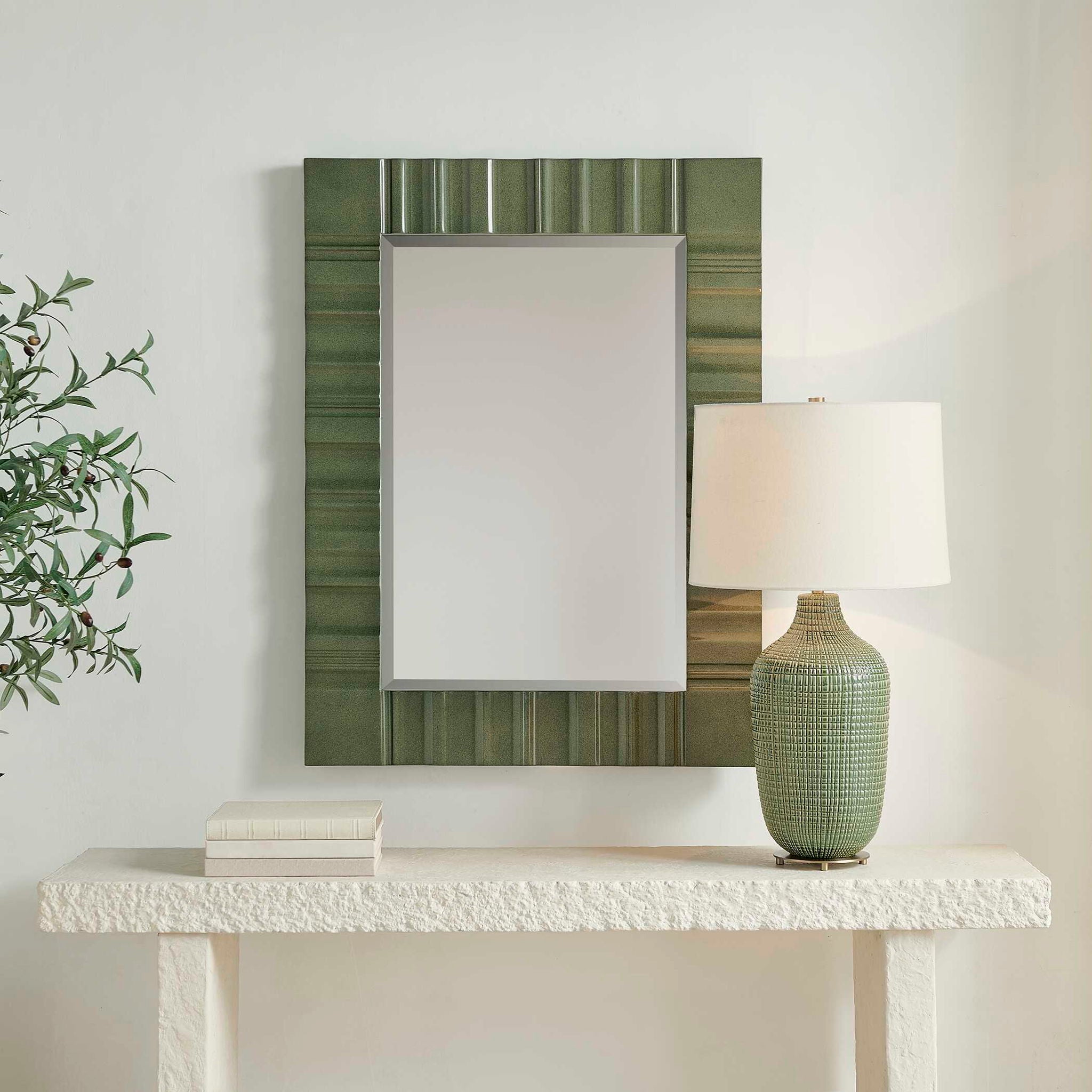 Quincey - Mirror - Olive Green